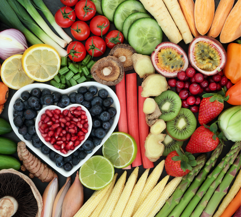 Collection of healthy fruits